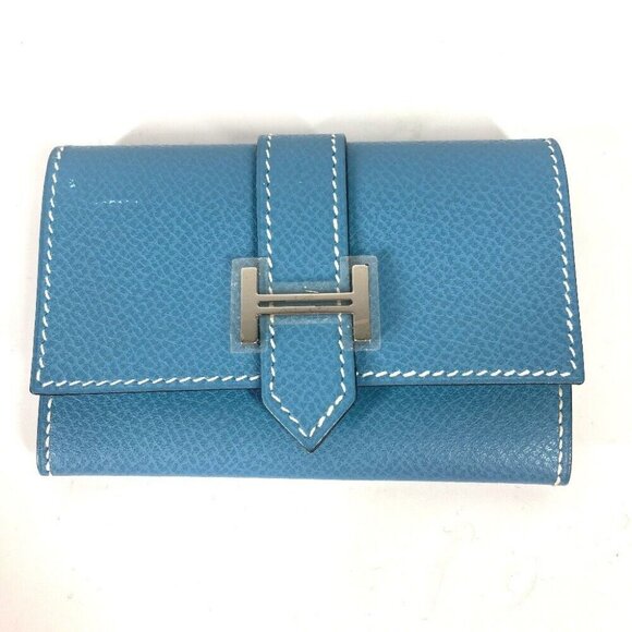 HERMES Bearn Business card holder pass case coin purse Wallet Card Case - Picture 1 of 6